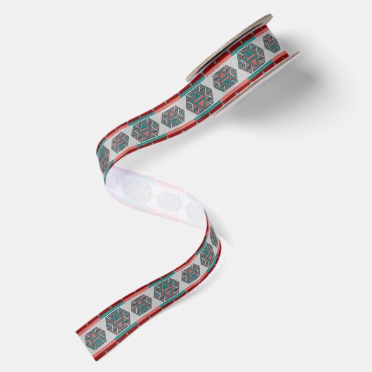 Tribal Aztec Pattern Satijnen Lint (Achterkant)