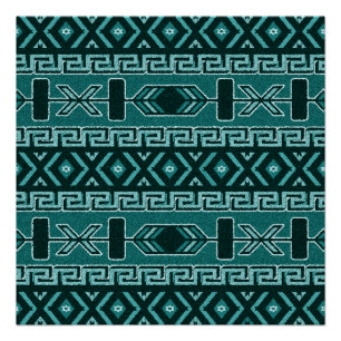 Tribal Aztec Pattern Southwest Design Poster
