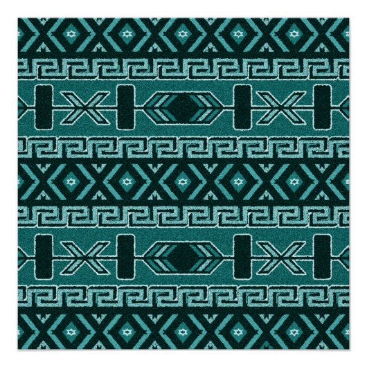 Tribal Aztec Pattern Southwest Design Poster (Voorkant)