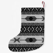 Tribal Aztec Pattern Southwest Kerstmis BNW Kleine Kerstsok (Achterkant)