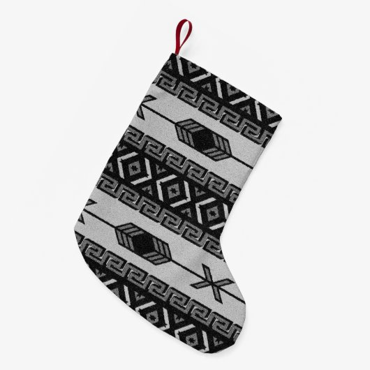 Tribal Aztec Pattern Southwest Kerstmis BNW Kleine Kerstsok (Voorkant (Hangend))