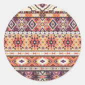 Tribal Aztec Ronde Sticker (Voorkant)