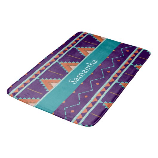 Tribal Aztec - standaard gepatterd aangepast monog Badmat (Gekanteld)