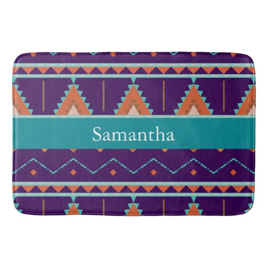 Tribal Aztec - standaard gepatterd aangepast monog Badmat (Voorkant)