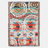 Tribal Aztec Throw Blanket Deken (Voorkant Verticaal)