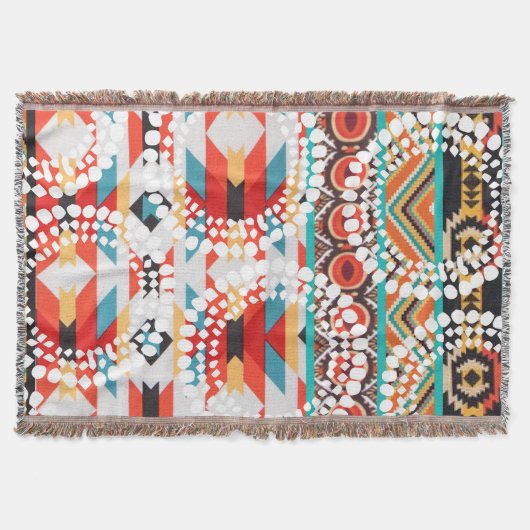 Tribal Aztec Throw Blanket Deken (Voorkant)