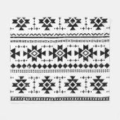 Tribal aztec,  witte achtergrond. fleece deken (Voorkant (Horizontaal))