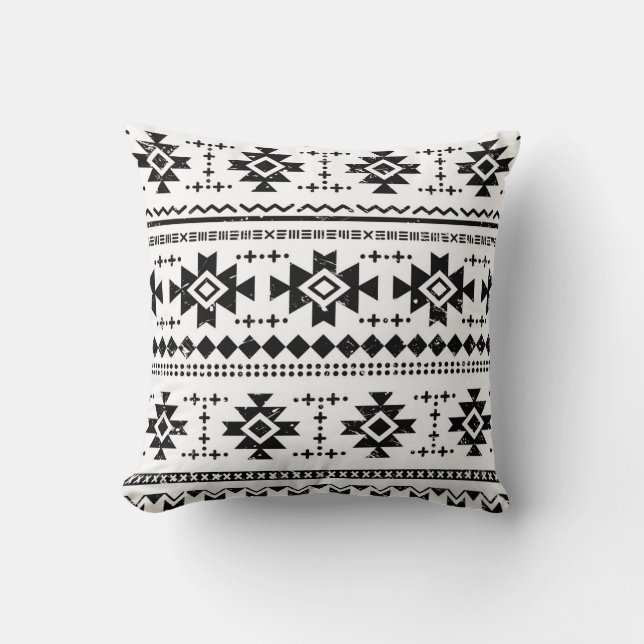 Tribal aztec,  witte achtergrond. kussen (Voorkant)