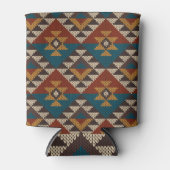 Tribal Aztec wol gebreide textuur. Blikjeskoeler (Voorkant)