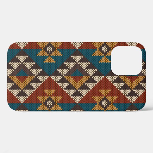 Tribal Aztec wol gebreide textuur. Case-Mate iPhone Case (Achterkant (horizontaal))