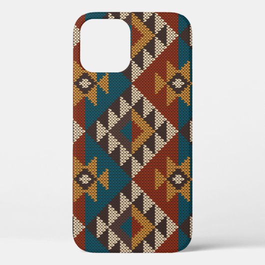 Tribal Aztec wol gebreide textuur. Case-Mate iPhone Case (Achterkant)