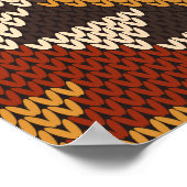 Tribal Aztec wol gebreide textuur. Poster (Hoek)