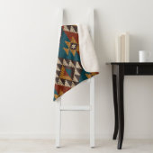 Tribal Aztec wol gebreide textuur. Sherpa Deken (In situ)