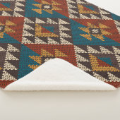 Tribal Aztec wol gebreide textuur. Sherpa Deken (3/4)