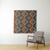 Tribal Aztec wol gebreide textuur. Wandkleed (In Situ (horizontaal))