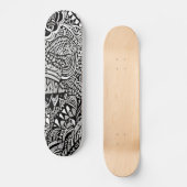 Tribal b/w persoonlijk skateboard (Voorkant)