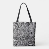 Tribal b/w tote bag (Achterkant)