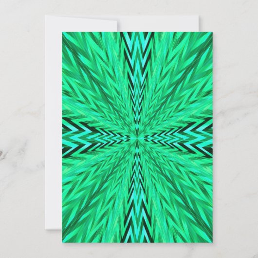 Tribal Baby shower Emerald Green Abstract Kaart (Achterkant)