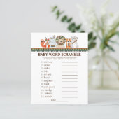 Tribal Baby shower Games Word Scramble Rhyme Quiz (Staand voorkant)