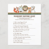 Tribal Baby shower Games Word Scramble Rhyme Quiz (Achterkant)