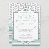 Tribal Baby shower Invitation, Aztec, Arrows, BOHO Kaart (Voorkant / Achterkant)