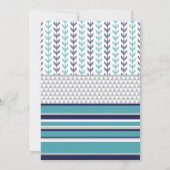 Tribal Baby shower Invitation, Aztec, Arrows, BOHO Kaart (Achterkant)