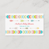 Tribal baby shower luier loterij tickets / spellet informatiekaartje (Achterkant)