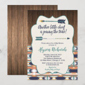 Tribal baby shower uitnodiging jongen, kleine chef (Voorkant / Achterkant)
