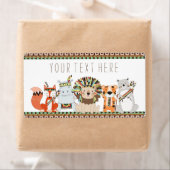 Tribal Baby shower Waterflesetiketten Etiket (Insitu)