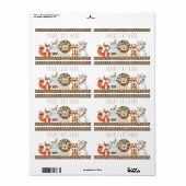 Tribal Baby shower Waterflesetiketten Etiket (Full Sheet)