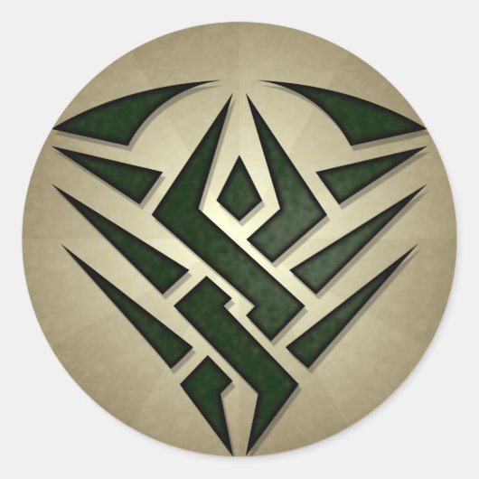 Tribal Badge Ronde Sticker (Voorkant)