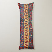 Tribal Bands Zig Zag Yellow Blue Red Lines  Lichaamskussen (Achterkant (Verticaal))