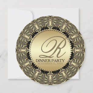 Tribal Baroque Gouden Dinner Party (Rond) Kaart