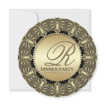 Tribal Baroque Gouden Dinner Party (Rond)