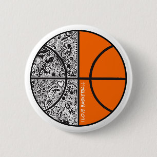 Tribal Basketball Ronde Button 5,7 Cm