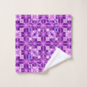 Tribal Batik, Amethyst Paars Bad Handdoek (Wasdoekje)