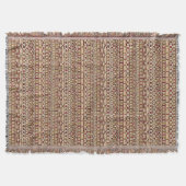 Tribal Batik - bruin en beige Deken (Voorkant)