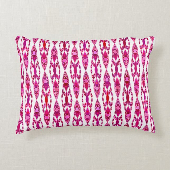 Tribal Batik - Burqundy en Fuchsia Pink Accent Kussen (Voorkant)