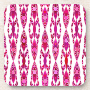 Tribal Batik - Burqundy en Fuchsia Pink Drankjes Onderzetter
