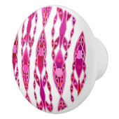 Tribal Batik - Burqundy en Fuchsia Pink Keramische Knop (Rechts)