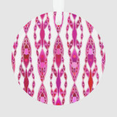 Tribal Batik - Burqundy en Fuchsia Pink Ornament (achterkant)
