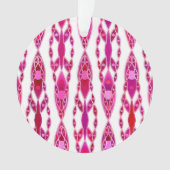 Tribal Batik - Burqundy en Fuchsia Pink Ornament (voorkant)