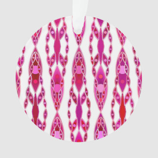 Tribal Batik - Burqundy en Fuchsia Pink Ornament