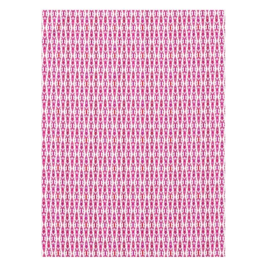 Tribal Batik - Burqundy en Fuchsia Pink Tafelkleed (Voorkant)