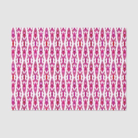 Tribal Batik - Burqundy en Fuchsia Pink Tissuepapier (Voorkant)