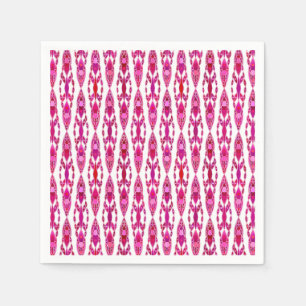 Tribal Batik - Burqundy en Fuchsia Roze Servetten