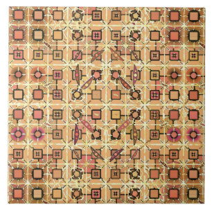 Tribal Batik - chocoladebruin en kameelbruin Tegeltje