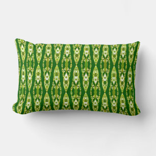 Tribal Batik - Donkergroen en advocaat Kussen