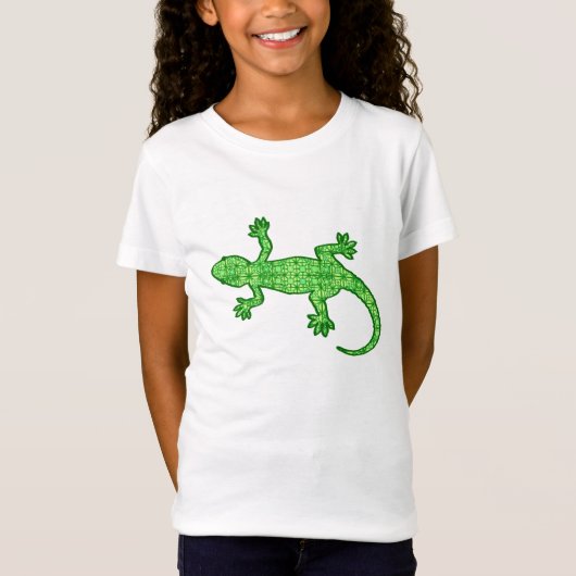 Tribal batik Gecko - limoen en smaragdgroen T-shirt (Voorkant)