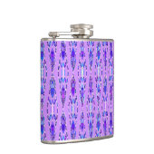 Tribal Batik - Lavendel, Blauw en Violet Heupfles (Rechts)